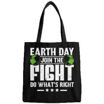 Discover Earth Day Join the Fight Do What's Right Planet Bags