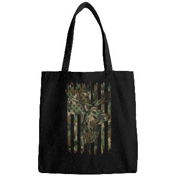 Discover US Deer Hunting Deer American Flag Bags