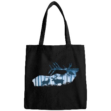 Discover Elk Deer Silhouette Forest Animals Bags