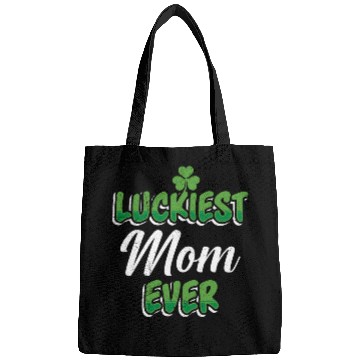 Discover St. Patrick's Day saying Luckiest Mom ever Bags