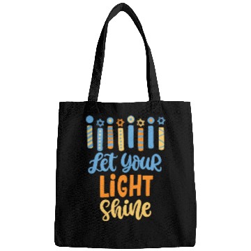 Discover Funny Hanukkah Let Your Light Shine Menorah Adults Bags