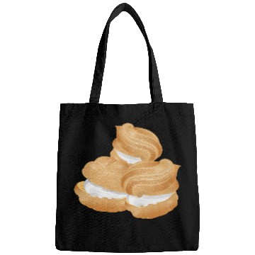 Discover Illustration of three stuffed cream puffs Bags