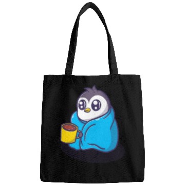 Discover Cute penguin cartoon illustration Bags