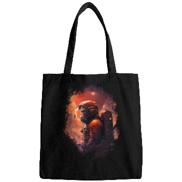 Discover Monkey Astronaut Chimpanzee Space Surreal Moon Bags