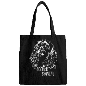 Discover Loved by a Cocker Spaniel dog mom dog saying Bags