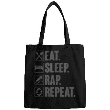 Discover Eat Sleep Rap Repeat Funny Rapper Gift t Bags