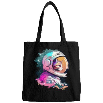 Discover Aesthetic Vaporwave Space Cat 80s 90s Astronaut Bags