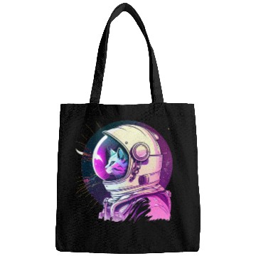 Discover Aesthetic Vaporwave Space Cat 80s 90s Astronaut Bags