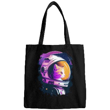 Discover Aesthetic Vaporwave Space Cat 80s 90s Astronaut Bags