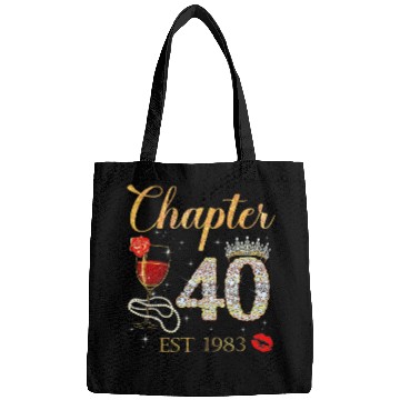 Discover Chapter 40 Years EST 1983 40th Birthday Bags