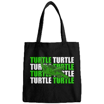 Discover Turtle illustration green Bags