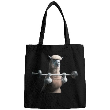 Discover Lama in the gym - lifting weights Bags