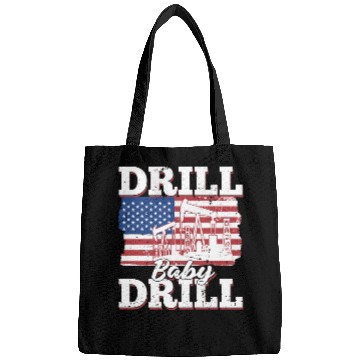 Discover Oilfield Oil Drilling Us Flag Drill Baby Drill Bags