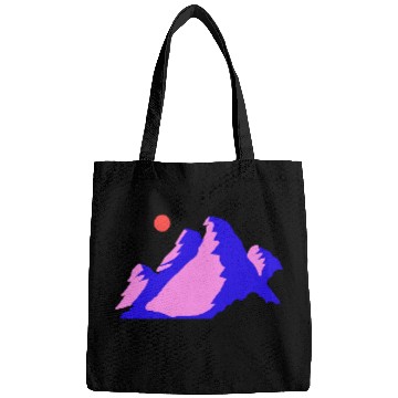 Discover mountains with sun vector Bags