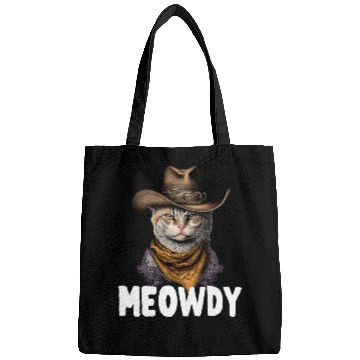 Discover Meowdy Cat Meme Country Meow Howdy Funny Bags