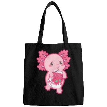Discover Kawaii Axolotl Strawberry Milk Teen Girl Kids Japa Bags