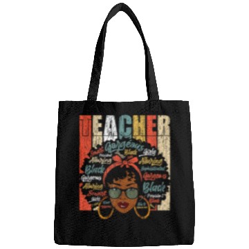 Discover Black Smart Teacher Afro Love Melanin African Amer Bags
