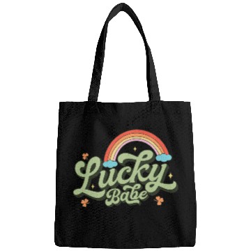 Discover Retro Lucky Babe Rainbow St Patricks Day Bags