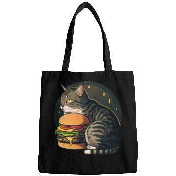 Discover Beautiful Cheese burger Tabby Cat Bags