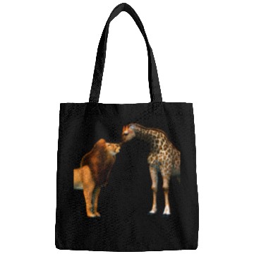 Discover Lion kisses giraffe Bags