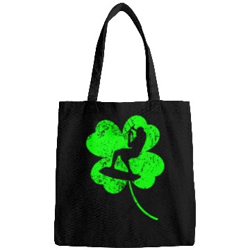 Discover Kitesurfing St. Patrick's day shamrock Bags
