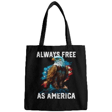 Discover Always Free as America American Bald Eagle USA Bags
