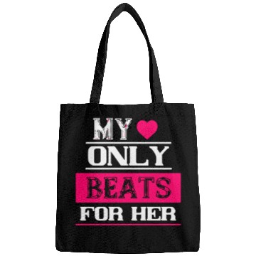 Discover My heart only beats for her Bags