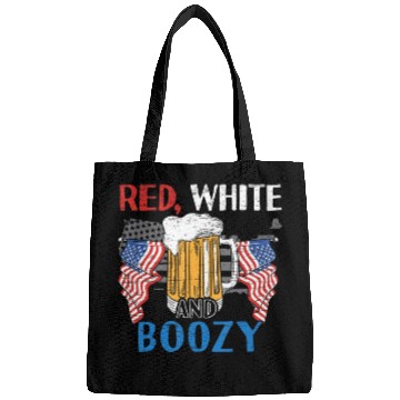 Discover Red White And Boozy made for a Patriotic American Bags