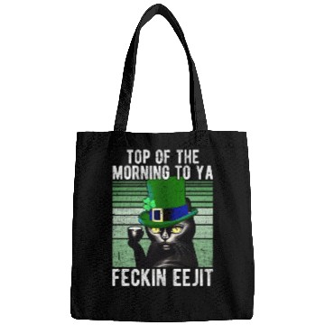 Discover Feckin Eejit Cat Coffee Saint Patrick's Day Gift Bags