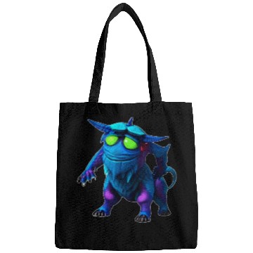 Discover blue realistic monster Bags