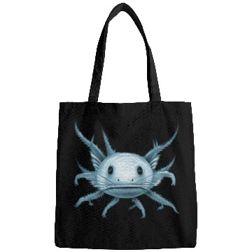 Discover axolotl staring at you - blue version Bags