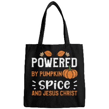 Discover Powered By Pumpkin Spice And Jes... Bags