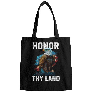 Discover Honor Thy Land American Bald Eagle America USA Bags