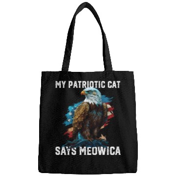 Discover My Patriotic Cat Says Meowica Patriotic Cat Owner Bags