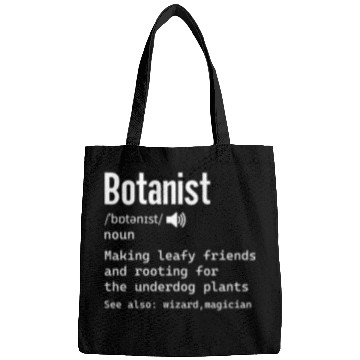 Discover Botanist Definition for Science Nerdy Biologist Bags
