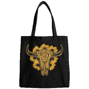 Discover Bull Skull Sunflower Bags