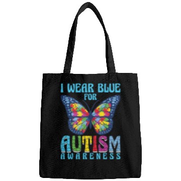 Discover I wear blue for Autism Awareness Bags