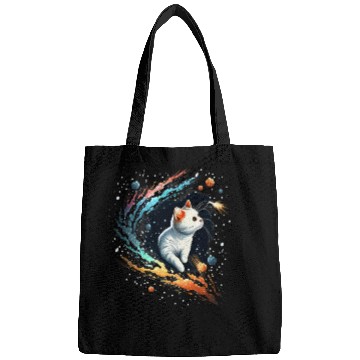 Discover Astronaut Cat or Space Cat on Galaxy Cat Lover Bags