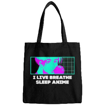 Discover I Live Breathe Sleep Anime Funny Japanese Humor Ja Bags
