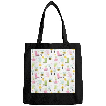 Discover gardening icon seamless pattern on white. Bags