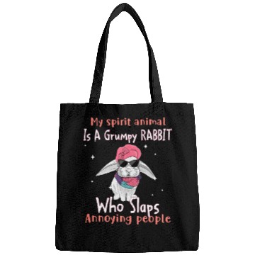 Discover My Spirit animal Is A Grumpy Rabbit Bags