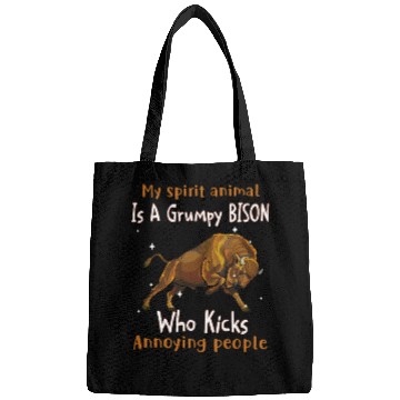 Discover My Spirit animal Is A Grumpy Bison Bags