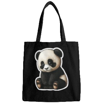 Discover Cute little Panda playing design Bags