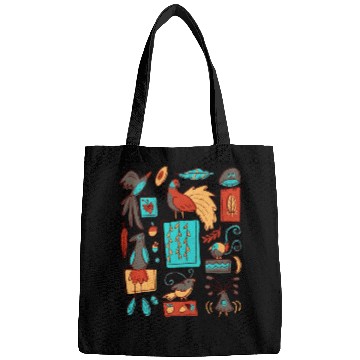 Discover Retro 1950s Birds Of Paradise Pattern Bags
