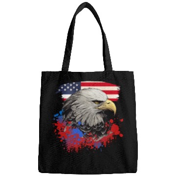 Discover Bald Eagle Patriotic American Bird US Flag Bags