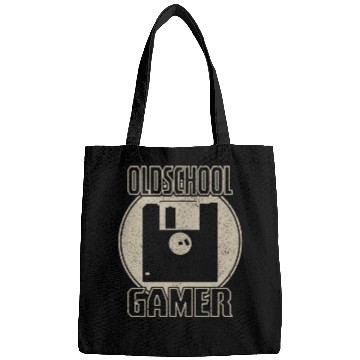 Discover Oldschool Gamer Diskette Floppy Games Nerd Geek Bags