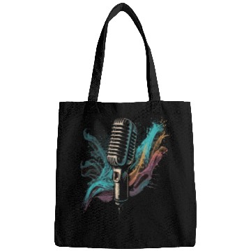 Discover AV Technician Sound Waves Microphone Audio Music Bags