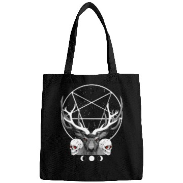 Discover Satanic Deer Pentagram Gothic Skull Evil Buck Bags