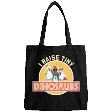 Discover I Raise Tiny Dino Chickens Rooster Farmer Dinosaur Bags