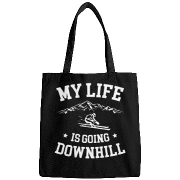 Discover My Life Is Going Downhill Skiing Lover Ice Ski Bags